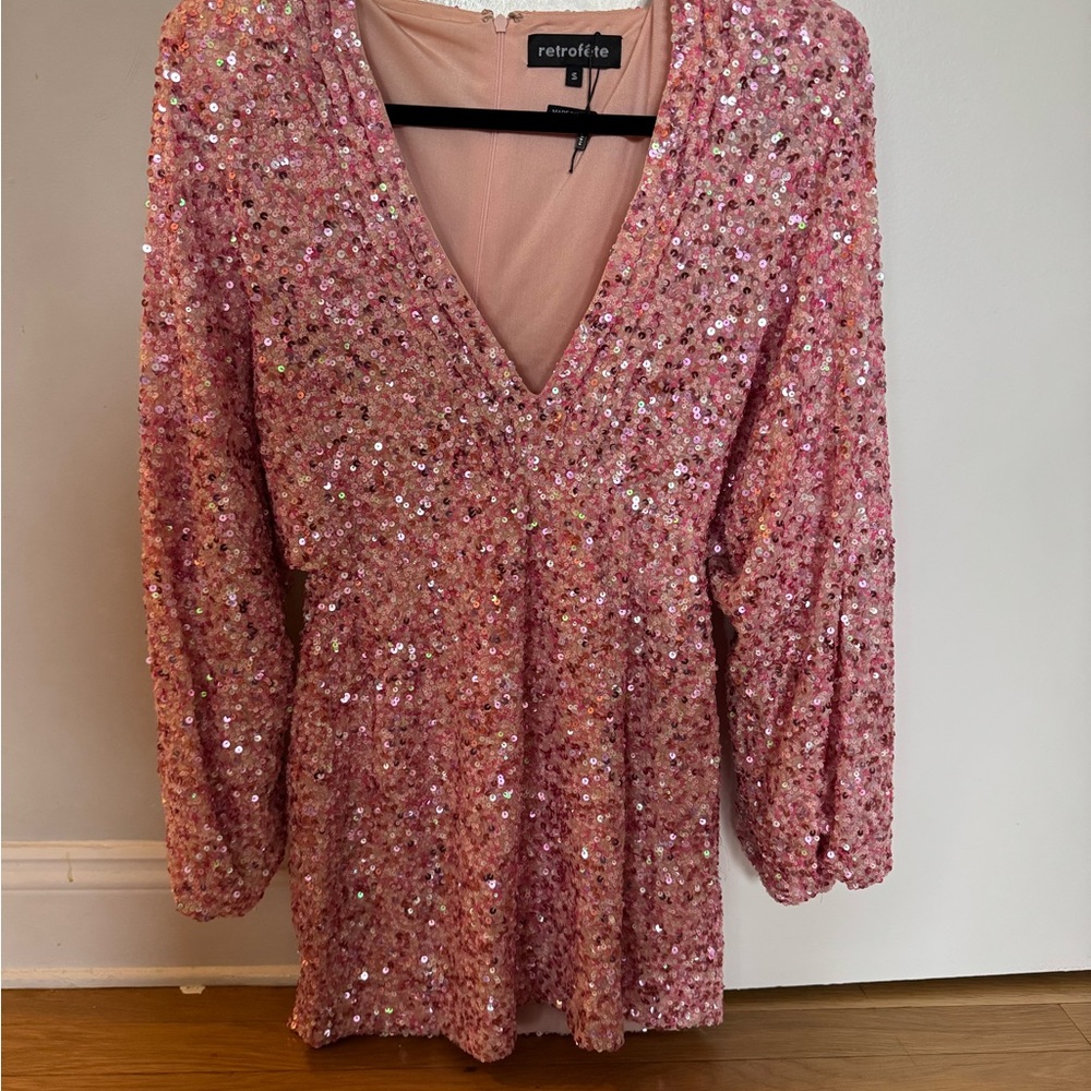 Aubrielle Plunge Sequin Dress